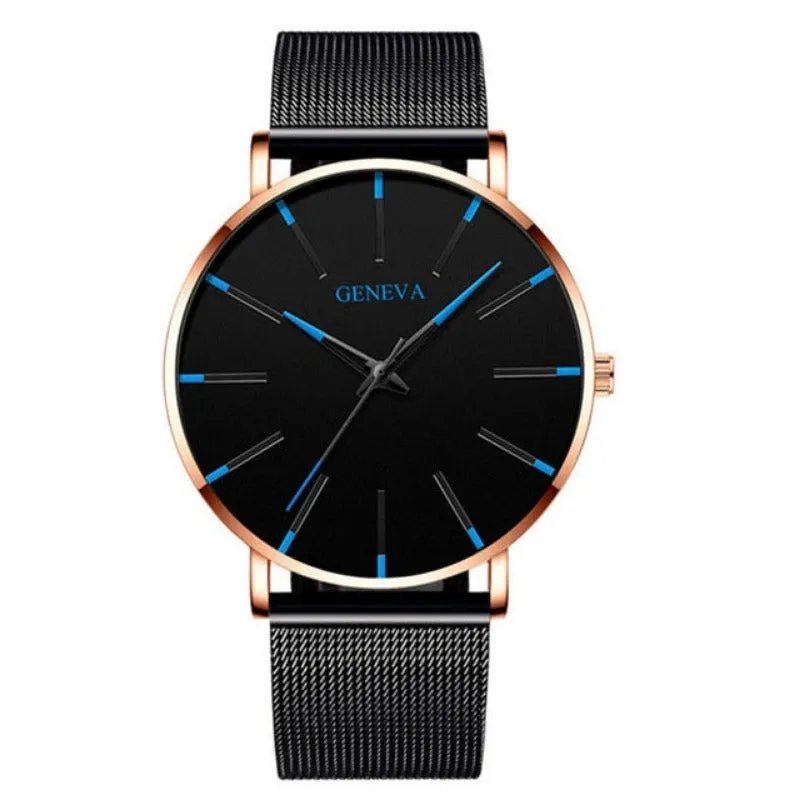 Ultra Thin Men Watches Mesh Belt Quartz Watch