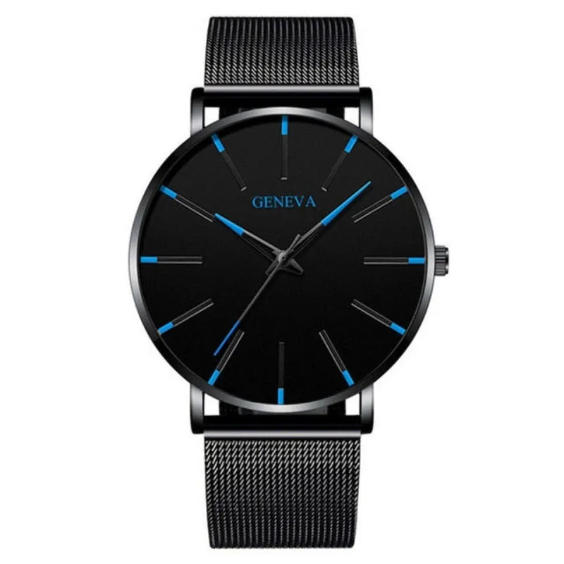 Ultra Thin Men Watches Mesh Belt Quartz Watch