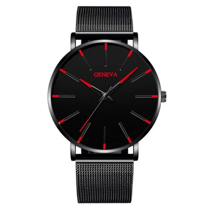 Ultra Thin Men Watches Mesh Belt Quartz Watch
