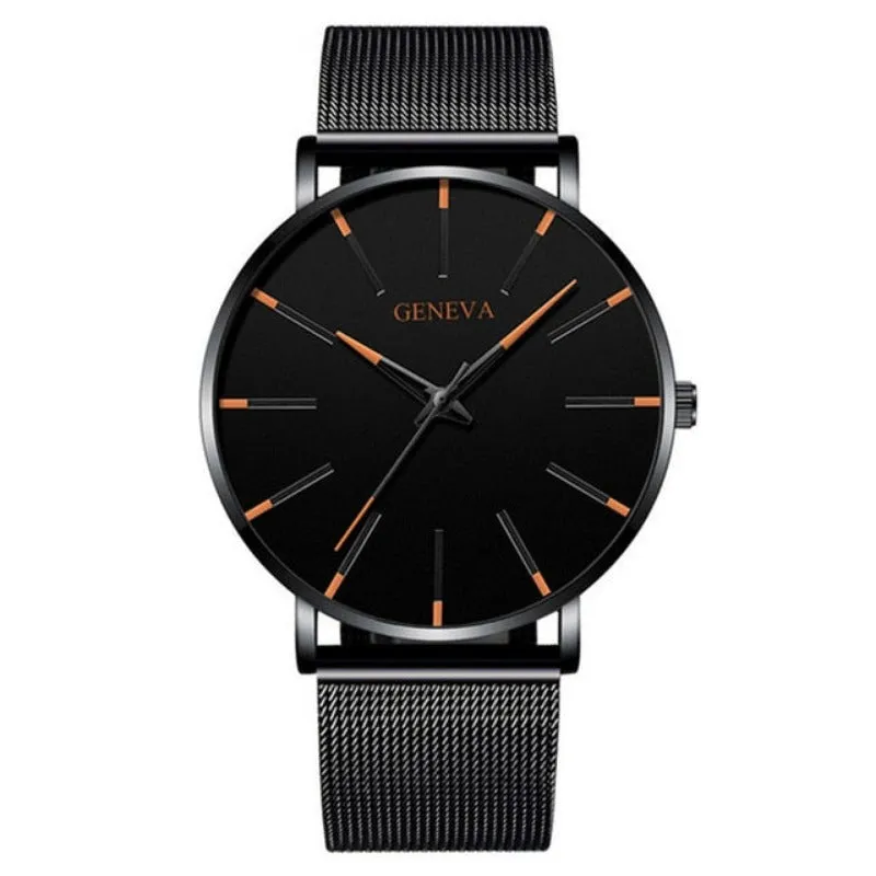 Ultra Thin Men Watches Mesh Belt Quartz Watch