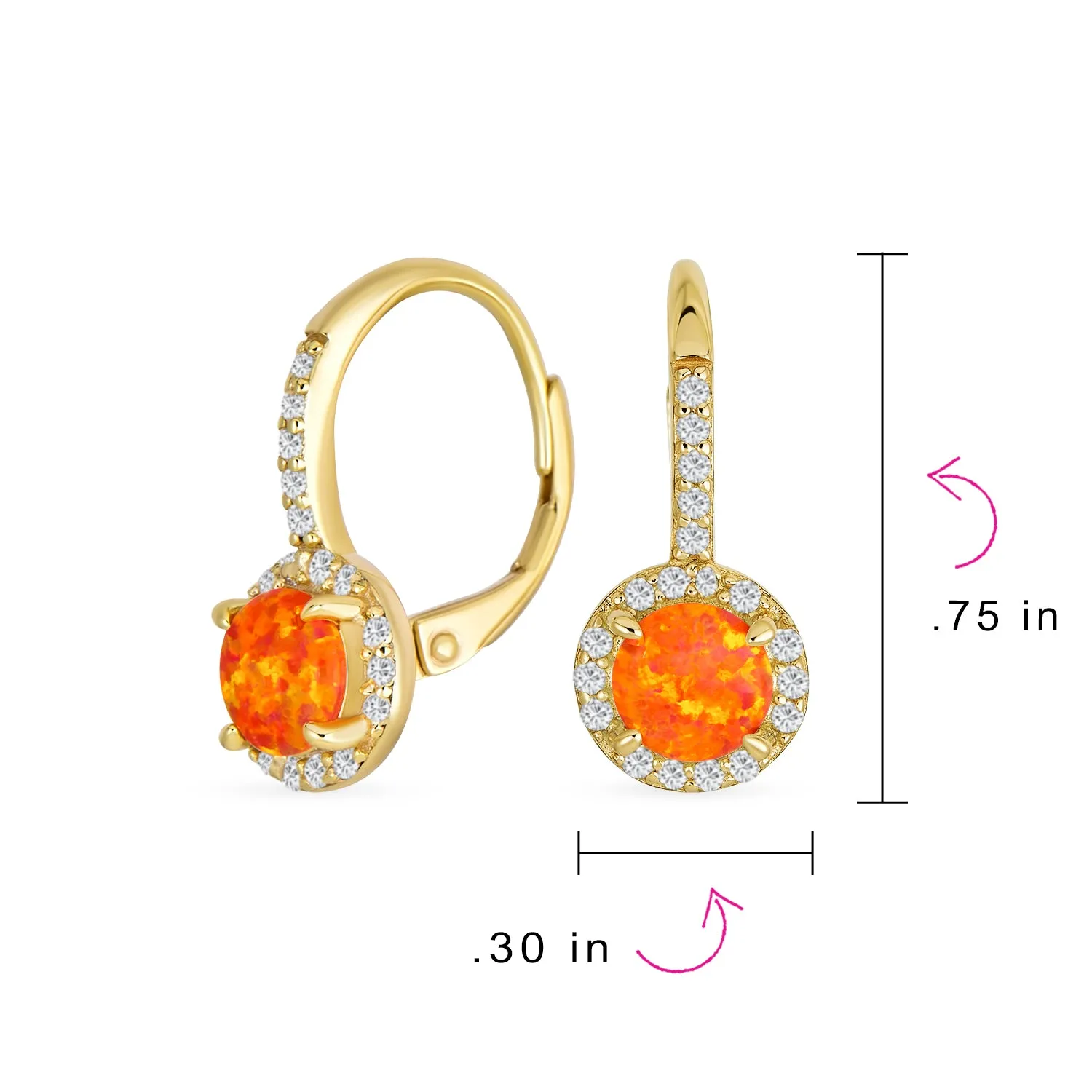 Vintage Dangle Gemstone Earrings CZ Halo Opal Rose Gold Sterling Silver