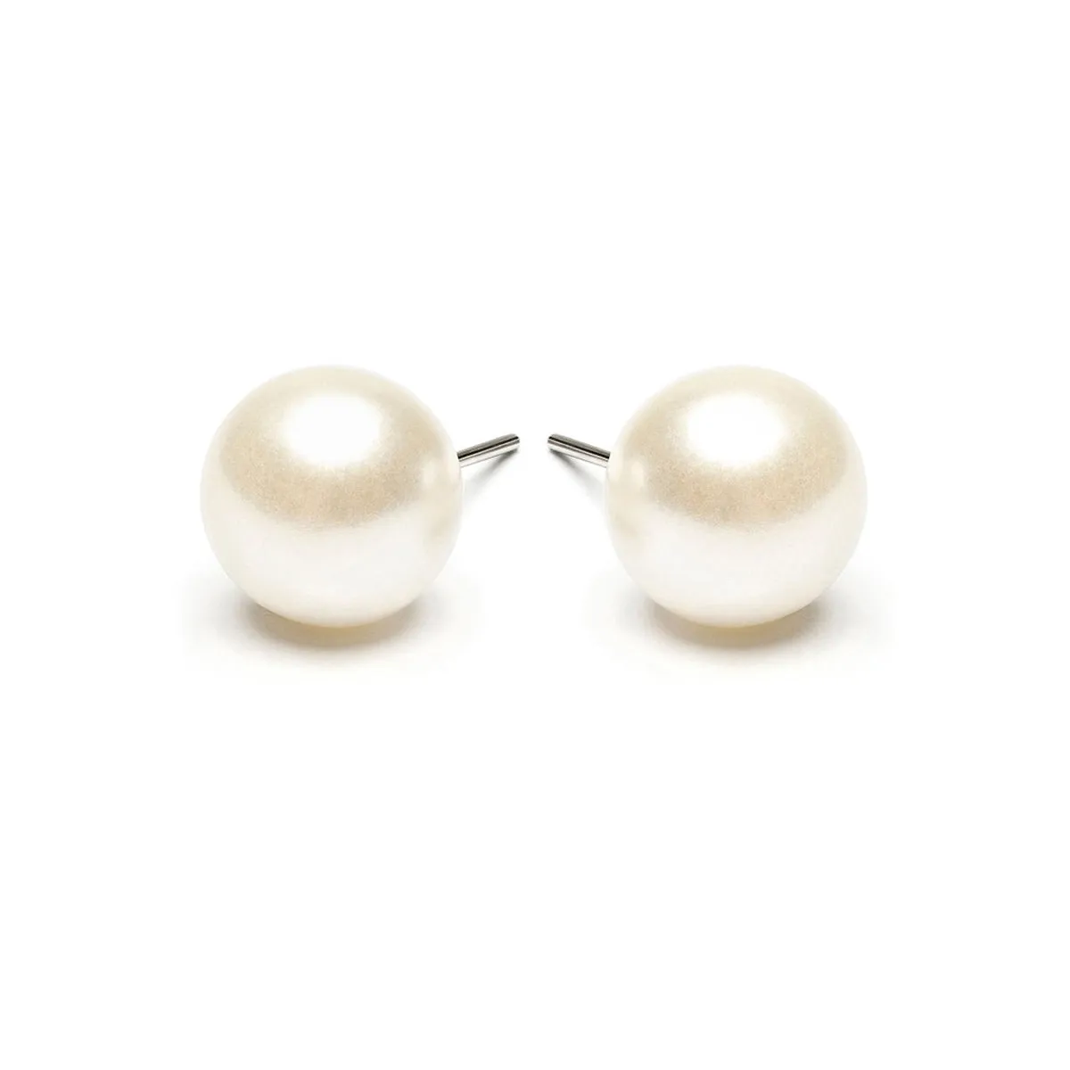 White Pearl 10mm Stud Earrings