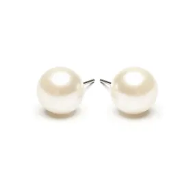 White Pearl 10mm Stud Earrings
