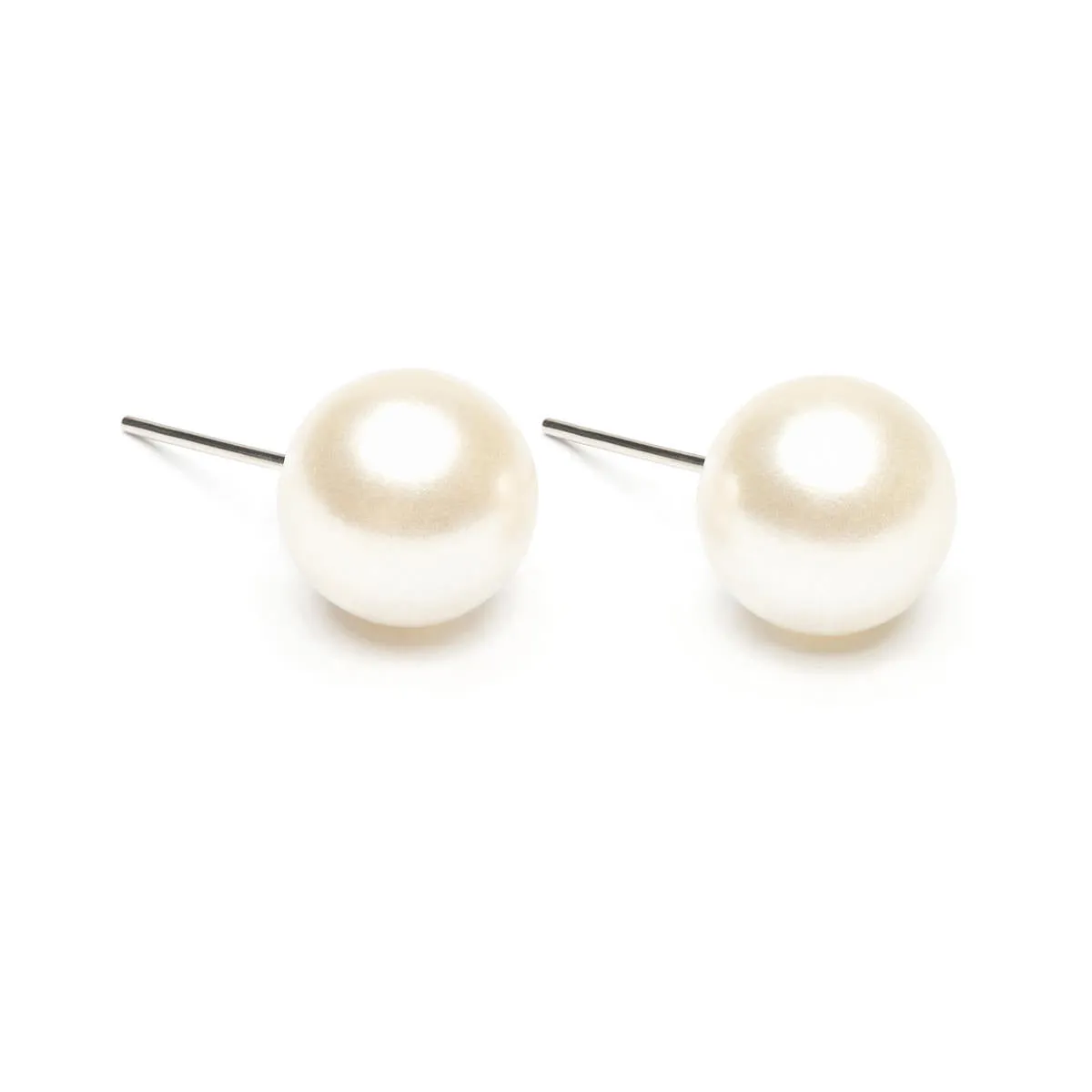 White Pearl 10mm Stud Earrings