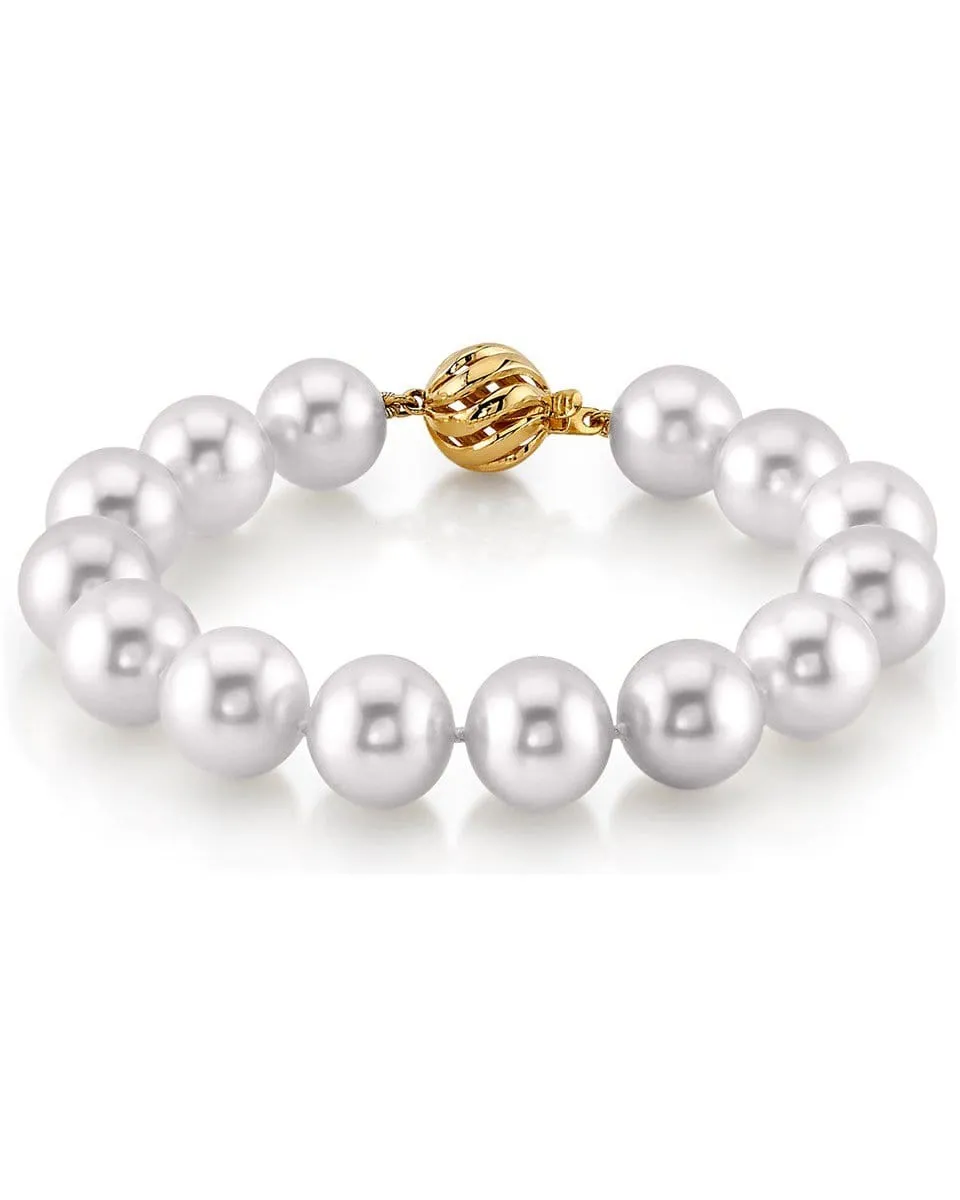 White South Sea Pearl Bracelet, 11.0-12.0mm - AAAA Quality