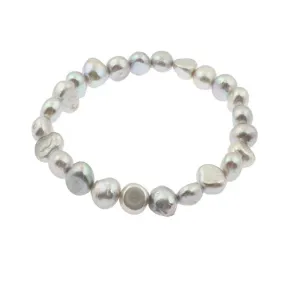Women's Pearl Bracelet - Grey 7-8mm baroque