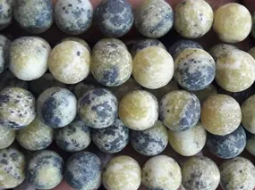 Yellow Black Semi Precious Quartz Stones